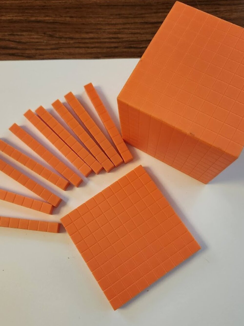 Base Ten Blocks Place Value Addition Subtraction Rods Cube Orange Math Manipulat - Picture 5 of 7